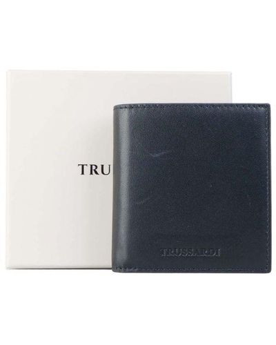 Trussardi Accessories Parsec Billfold Wallet In Black - Blauw