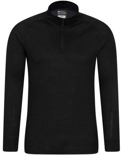 Mountain Warehouse Talus Zip Neck Long-Sleeved Thermal Top () - Black