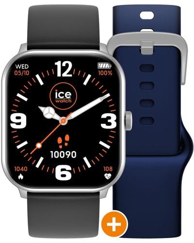 Ice-watch Ice Watch Ice Smart - Ice 1.0 - Silver - 2 Bands - Navy 's 022252 Silicone - Black