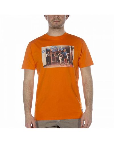 Sundek Bedrukt Oranje T-shirt