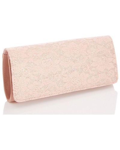 Quiz Pink Lace Clutch Bag