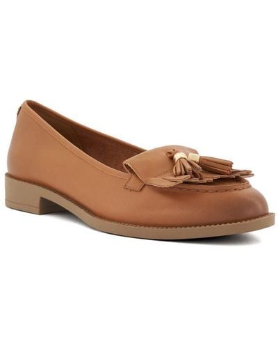 Dune Ladies Granthams - Tassel-fringe-trim Loafers Leather - Brown