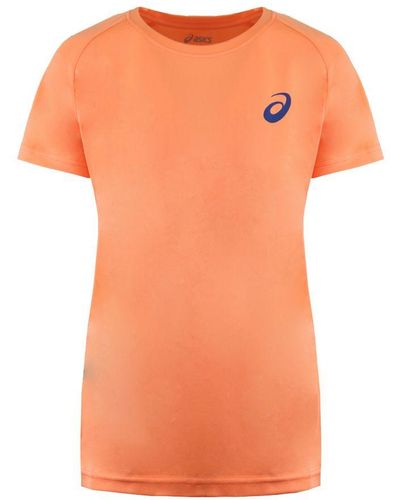 Asics Logo Orange T-shirt Cotton