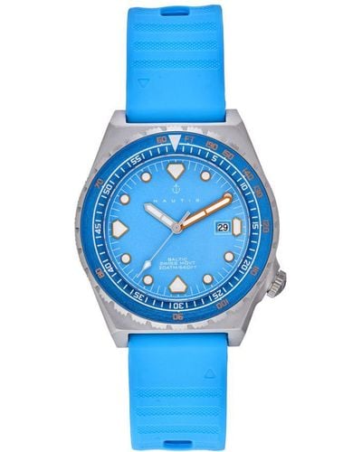 Nautis Baltic Band Horloge Met Datum - Blauw