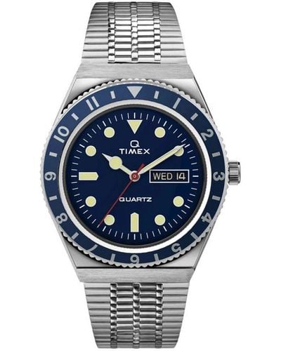 Timex Q Reissue Watch Tw2U61900 Stainless Steel - Blue