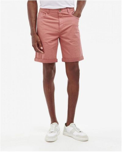 Barbour Overdyed Twill Shorts - Red