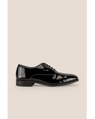 Oswin Hyde Duke Leather Patent Derby Shoe - Black