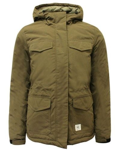 Vans Off The Wall Le Monde Hooded 2 Puffer Jacket Brown V2y8ile A41de Textile - Green