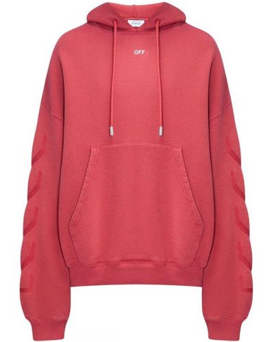 Off-White c/o Virgil Abloh Off- St. Matthew Design Skate Fit Washed Hoodie - Red