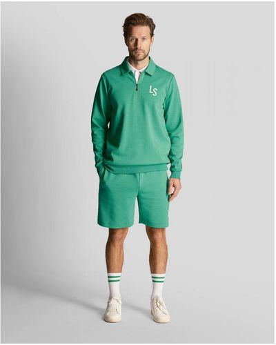 Lyle & Scott Golf Ls Logo Sweat Shorts - Green
