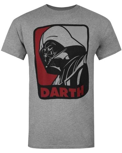 Star Wars Official Darth Vader Sport T-shirt - Grey