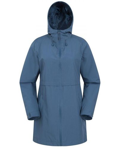 Mountain Warehouse Ladies Hilltop Ii Waterproof Jacket (Dark) - Blue