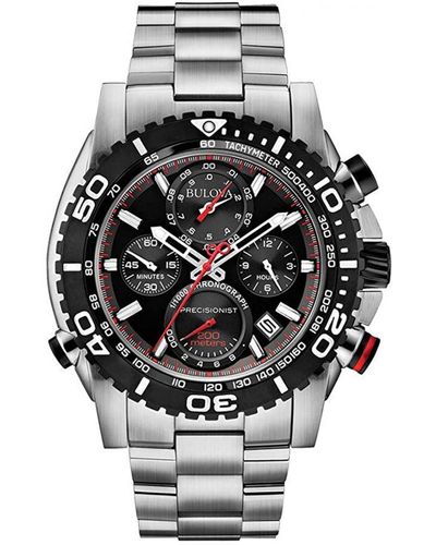 Bulova Precisionist Horloge Zilverkleurig 98b212 - Metallic
