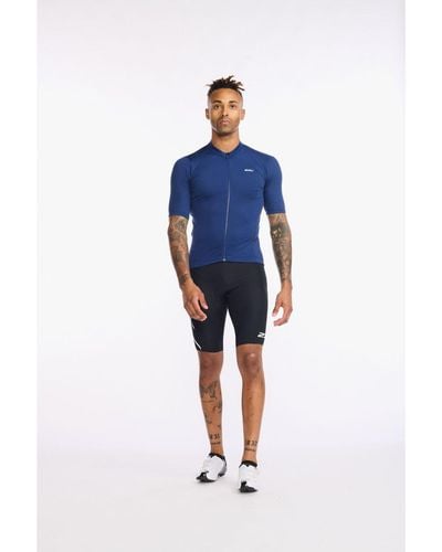 2XU Aero Cycle Short Sleeve Jersey Medieval/ Reflective - Blue