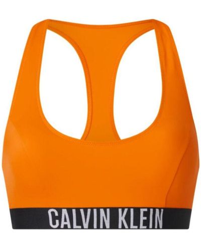 Calvin Klein Kw0Kw01839 Intense Power Racerback Bikini Top - Orange
