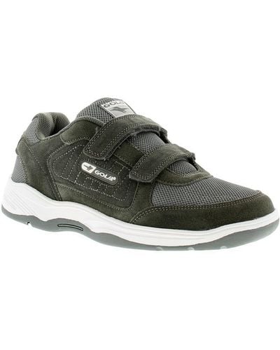 Gola Trainers Belmont Suede Wide Touch Fastening Charcoal - Green