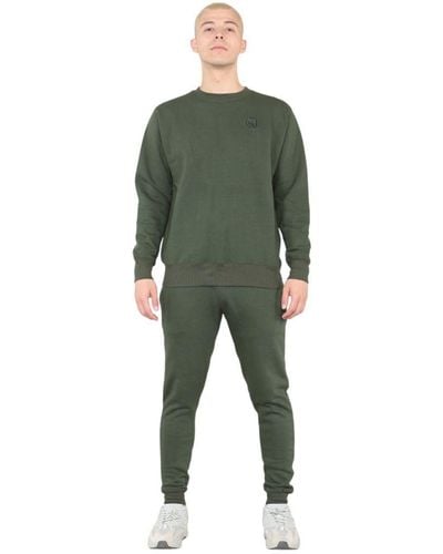 MYT Crew Neck Embroidery Logo Tracksuit - Green