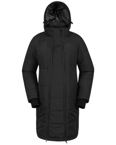 Mountain Warehouse Amethyst Long Maternity Padded Jacket - Black