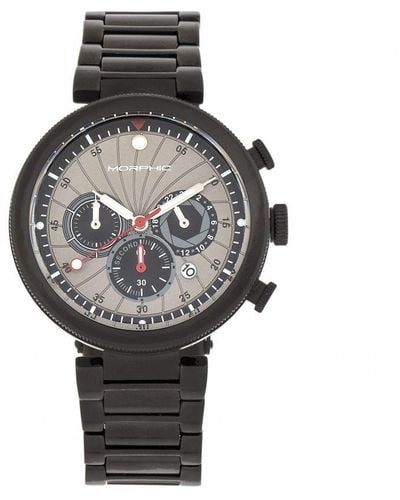Morphic M87 Series Chronograph Bracelet Watch W/date Stainless Steel - Grey