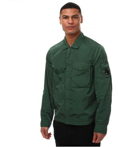 C.P. Company Men's Chrome R Overshirt In Green - Groen