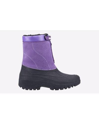 Cotswold Venture Waterproof Winter Boot - Purple