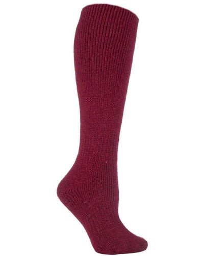 Heat Holders Ladies Extra Long Thick 2.7 Tog Coloured Knee High Wool Socks