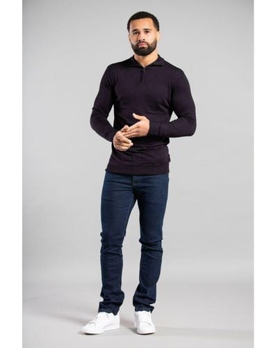 French Connection 1/2 Zip Jumper Viscose - Blue