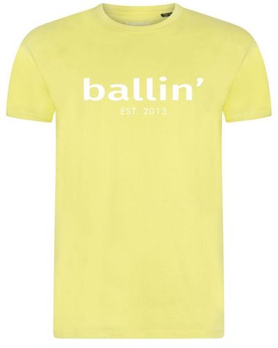 Ballin Amsterdam Est. 2013 Tee Ss Regular Fit Shirt Geel