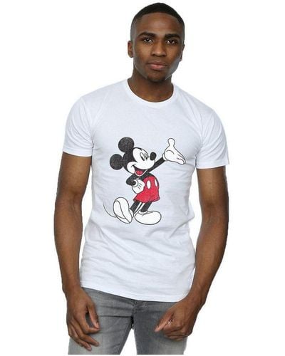 Disney Traditional Wave Mickey Mouse Cotton T-Shirt () - White