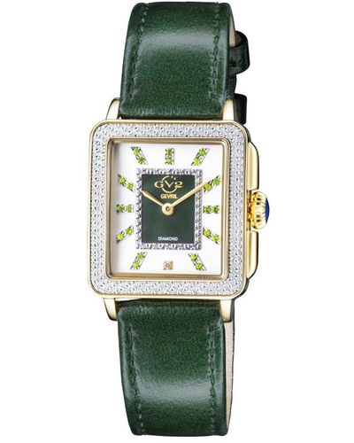 Gv2 Padova Gemstone Watch Leather - Green