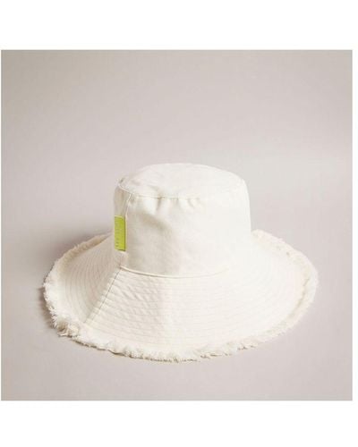 Ted Baker Accessories Baisee Frayed Edge Bucket Hat - Natural