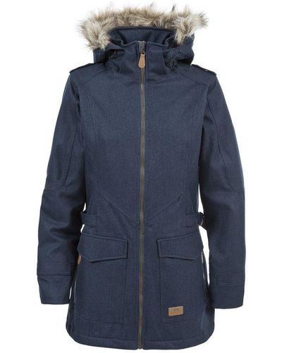 Trespass Ladies Everyday Waterproof Jacket/Coat - Blue
