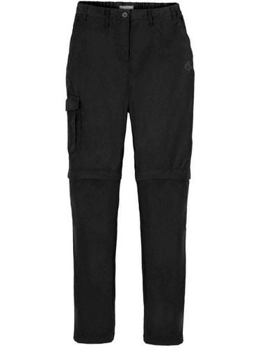 Craghoppers Ladies Expert Kiwi Convertible Trousers () - Black