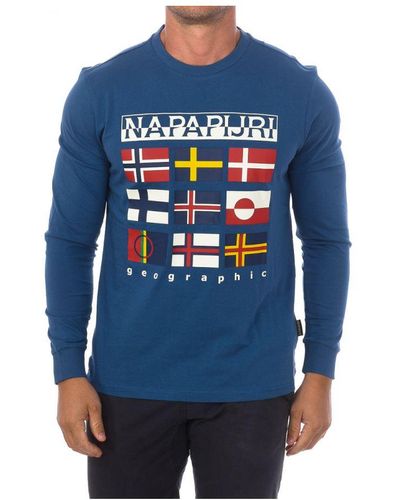 Napapijri S-stodig Ls-t-shirt - Blauw
