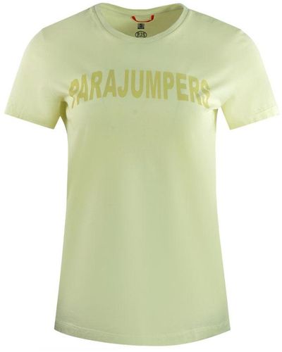 Parajumpers Cristie Brand Logo Tender Yellow T-shirt - Groen