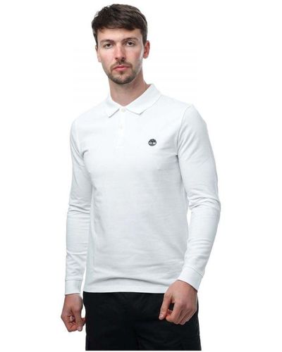 Timberland Millers River Ls Slim Polo Shirt - White