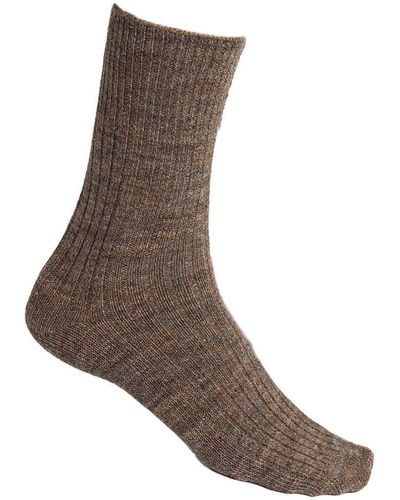 Steve Madden Alpaca Socks For Winter - Brown