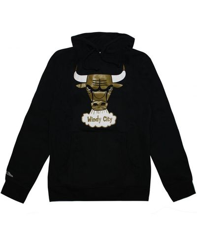 Mitchell & Ness Chicago Bulls Gold Standard Hoodie Cotton - Black