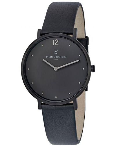 Pierre Cardin Belleville Simplicity Watch Cbv.1021 Leather - Grey