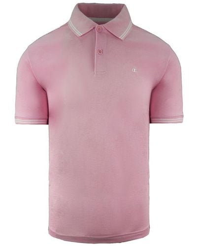 Champion Easy Fit Pink Polo Shirt Cotton