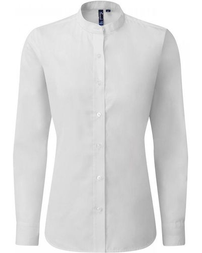 PREMIER Grandad Collar Formal Shirt - White