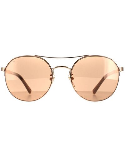 Police Aviator Shiny Copper Mirror Spla24 Lewis 03 Metal - Natural