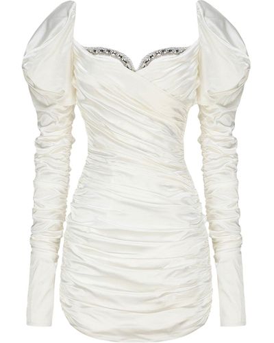 Nana Jacqueline Daphne Satin Dress () - White