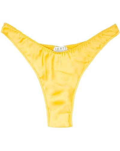 HERTH Jude: Butter Gots Silk High Cut Leg Panties - Yellow