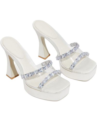 Nana Jacqueline Mirabel Diamond Heels () - White