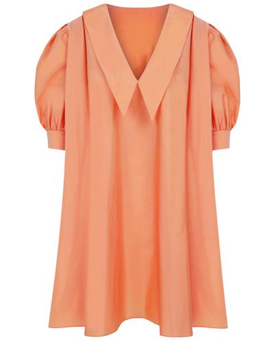 NAZLI CEREN Poppy Ruffled Dress - Orange