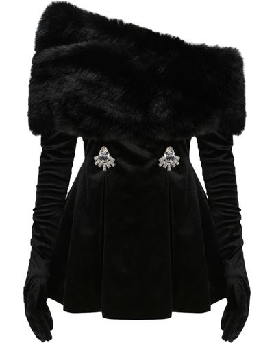 Nana Jacqueline Simone Velvet Dress () - Black