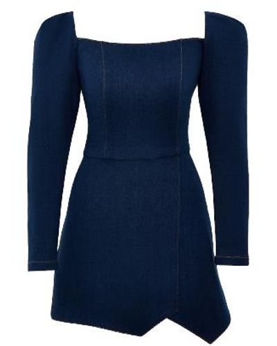 GURANDA Shiny Maxi Dress - Blue