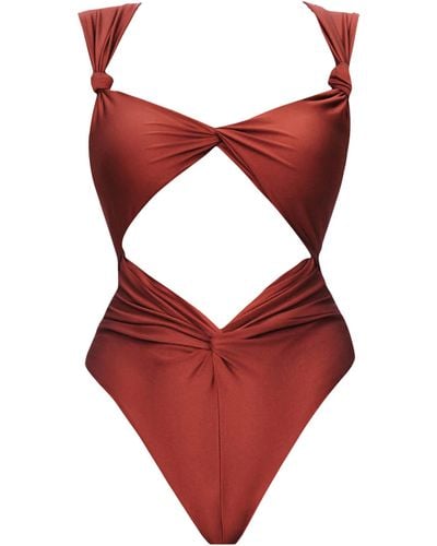 Andrea Iyamah Rora One Piece Swimsuit - Red