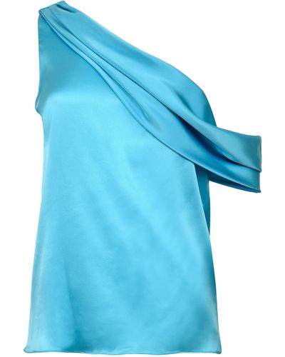 Francesca Miranda Sigal 100% Silk Top - Blue